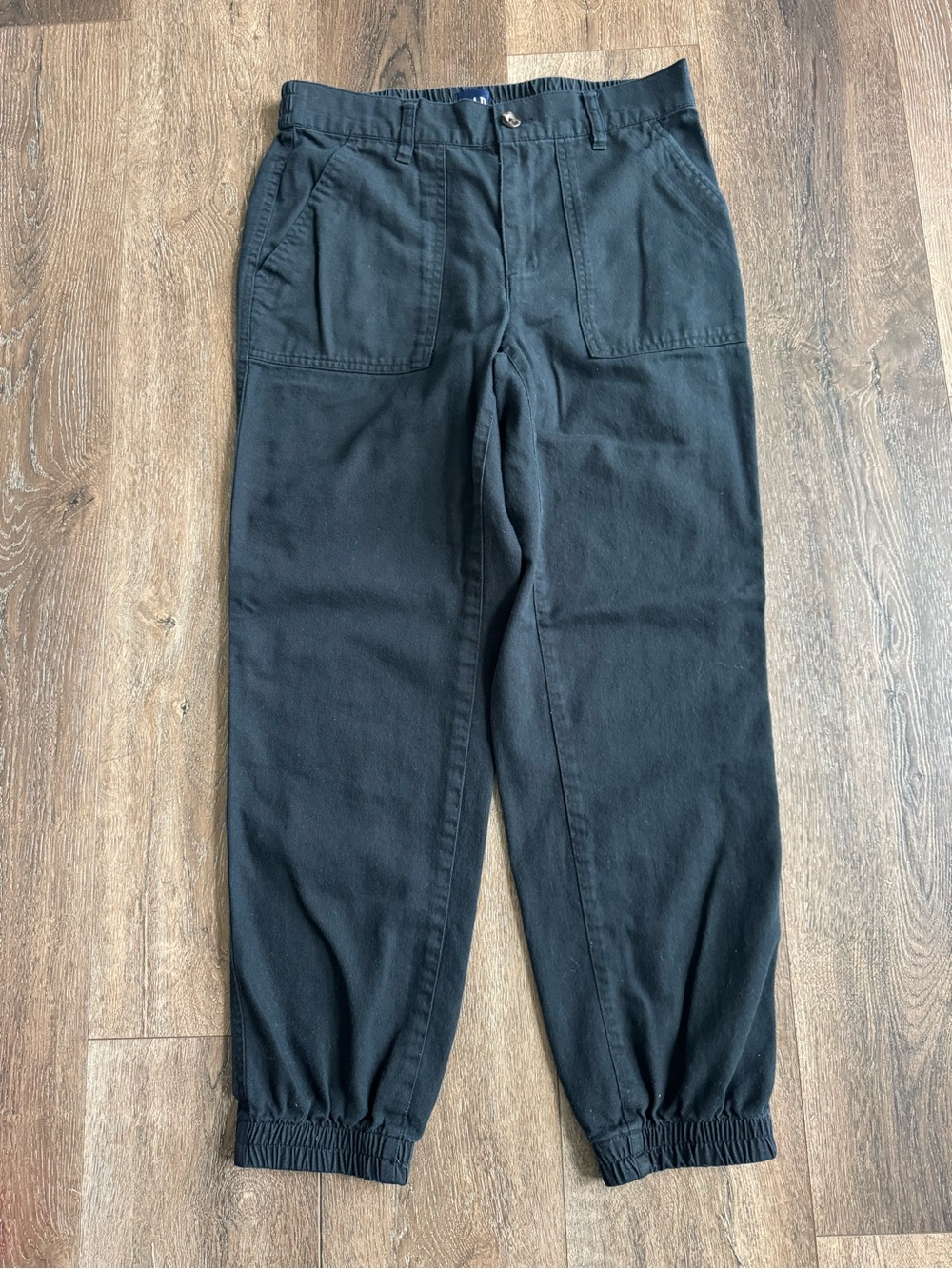 GAP Black Elastic-Cuff Jogger Pants Women’s Size Small